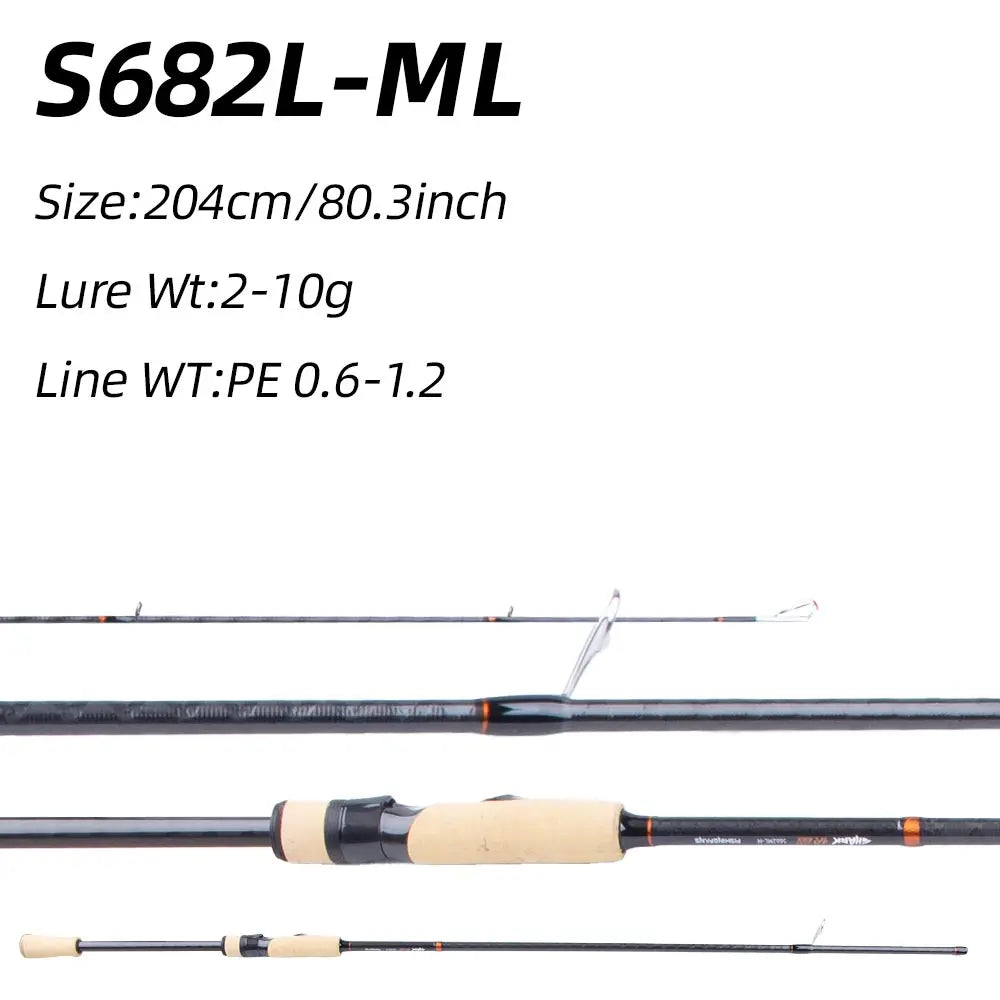 FISHINGFANS KUAISHA ML M MH AA CORK HANDLE 4 AXIS TORAY CROSS CARBON SPINNING CASTING SEA BOAT BASS CRAPPIE FISHING ROD