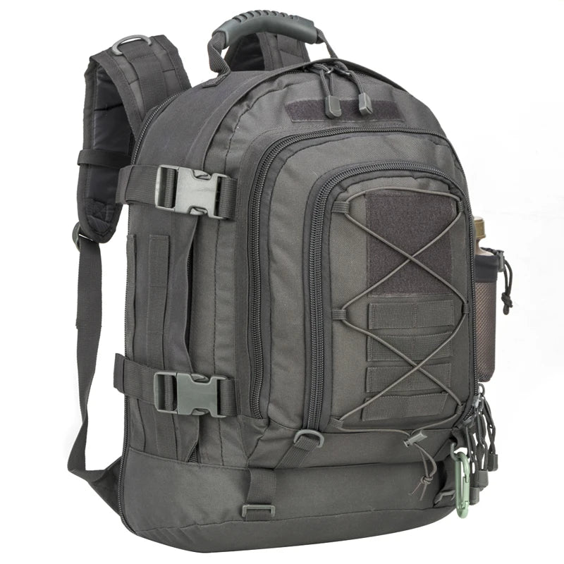 LQARMY 60L Military Tactical Backpack Army Assault Rucksack Outdoor 3Day Expandable Travel Backpack Hiking Molle Bug Out Bag