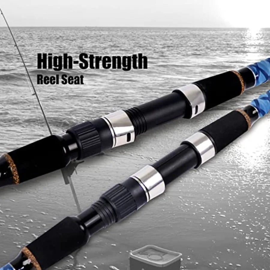 Surf Spinning Fishing Rod Carbon Travel Surf Rod 2 Piece 3 Piece 4 Piece Spinning Fishing Rod 9' 10' 11' 12' 15' for Be