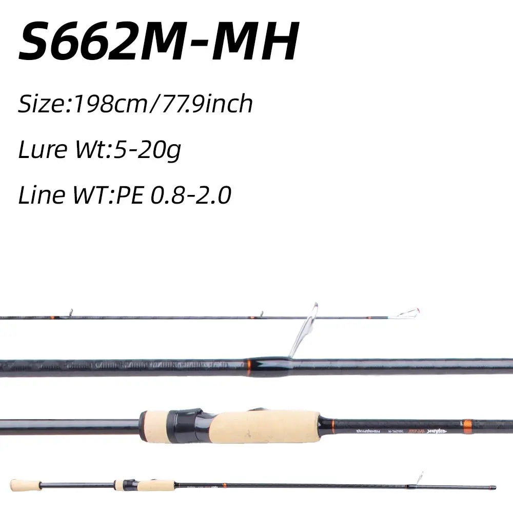 FISHINGFANS KUAISHA ML M MH AA CORK HANDLE 4 AXIS TORAY CROSS CARBON SPINNING CASTING SEA BOAT BASS CRAPPIE FISHING ROD