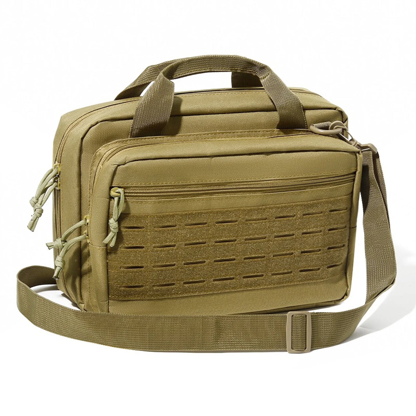 Tactical Handgun Case Bag Firearm Shooting Case Multiple Pockets with Lockable Compartment for Shooting Range Outdoor Hunting