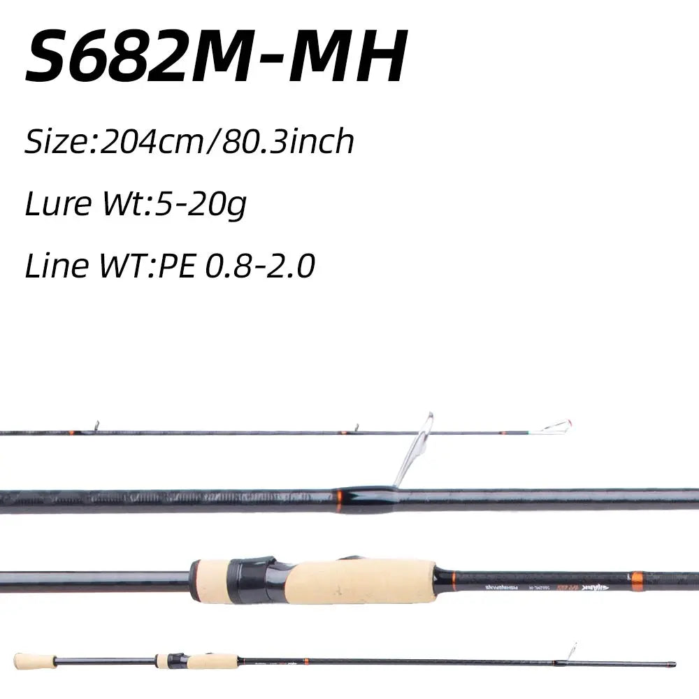 FISHINGFANS KUAISHA ML M MH AA CORK HANDLE 4 AXIS TORAY CROSS CARBON SPINNING CASTING SEA BOAT BASS CRAPPIE FISHING ROD