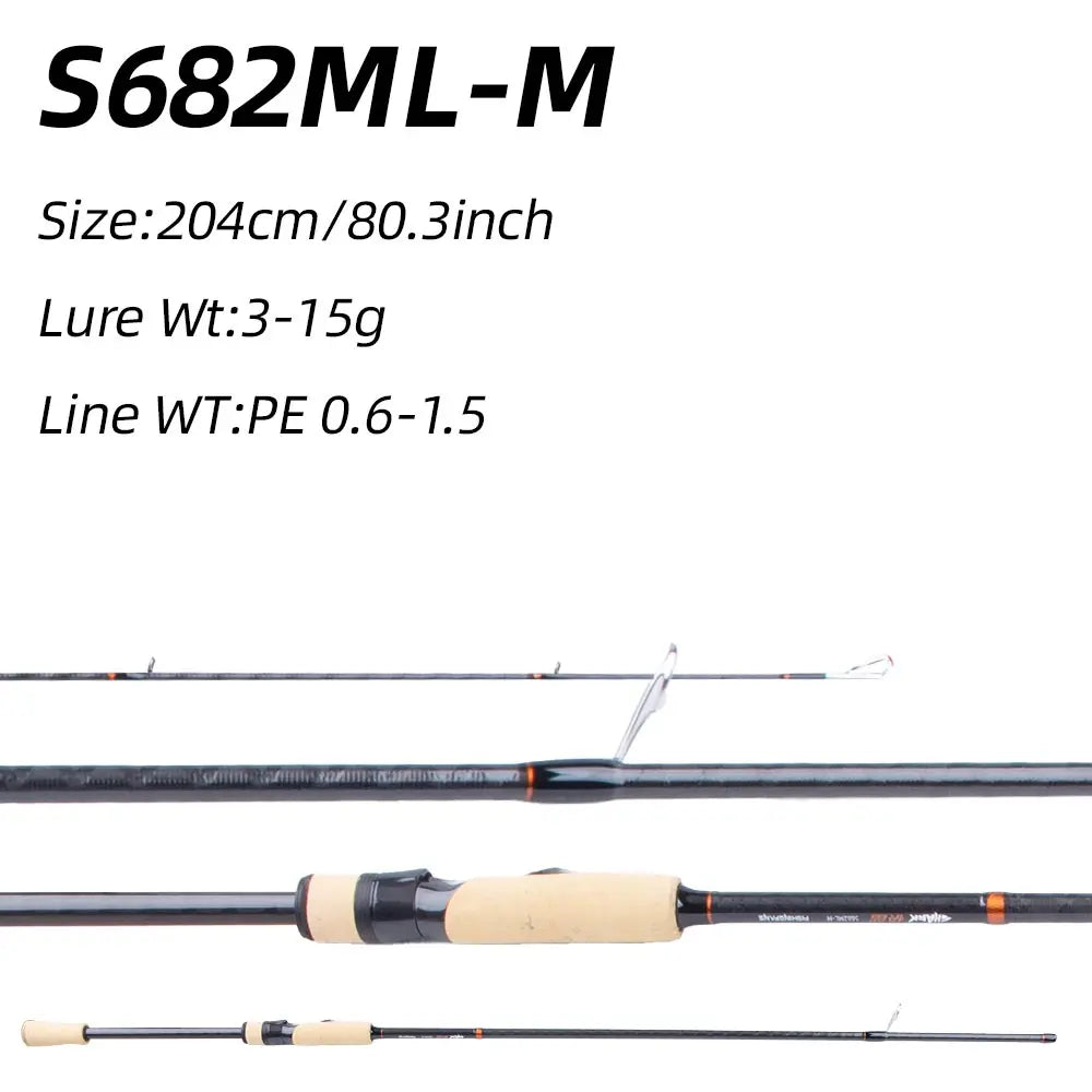 FISHINGFANS KUAISHA ML M MH AA CORK HANDLE 4 AXIS TORAY CROSS CARBON SPINNING CASTING SEA BOAT BASS CRAPPIE FISHING ROD