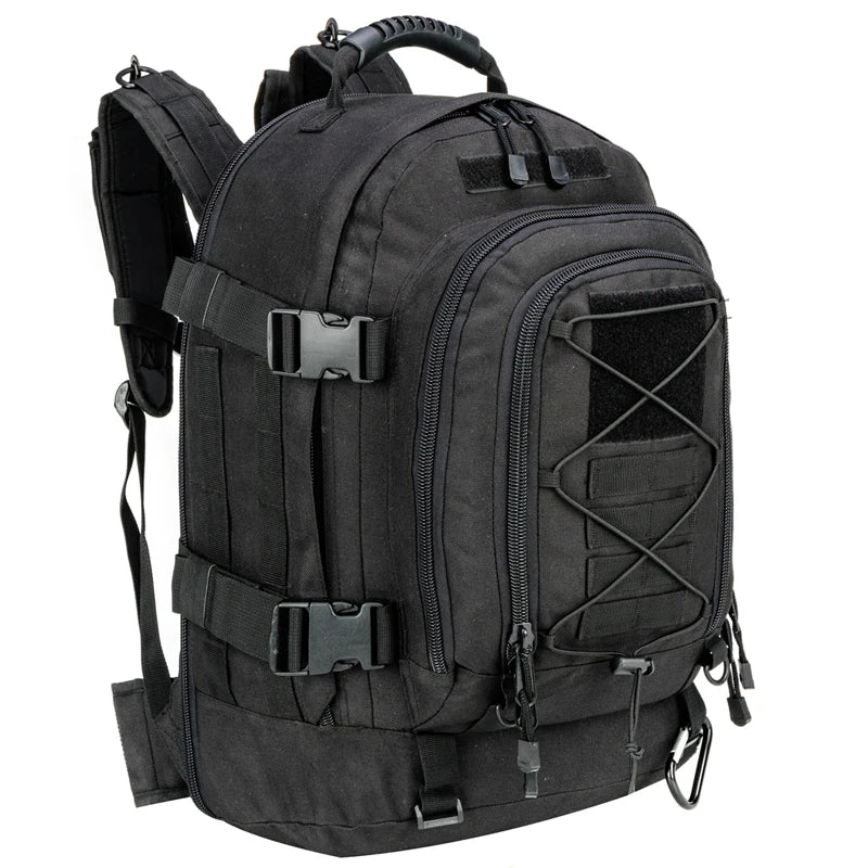 LQARMY 60L Military Tactical Backpack Army Assault Rucksack Outdoor 3Day Expandable Travel Backpack Hiking Molle Bug Out Bag