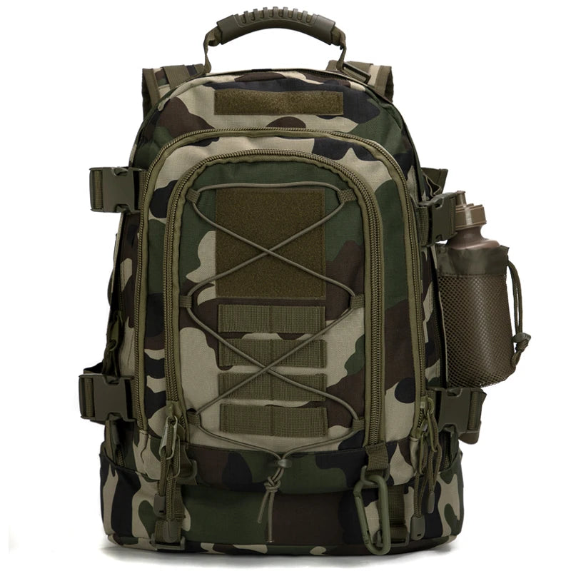 LQARMY 60L Male Travel Tactical backpack  Hiking Camping backpack Expandable Army Backpacks Molle  3 Day Assault Pack Rucksacks
