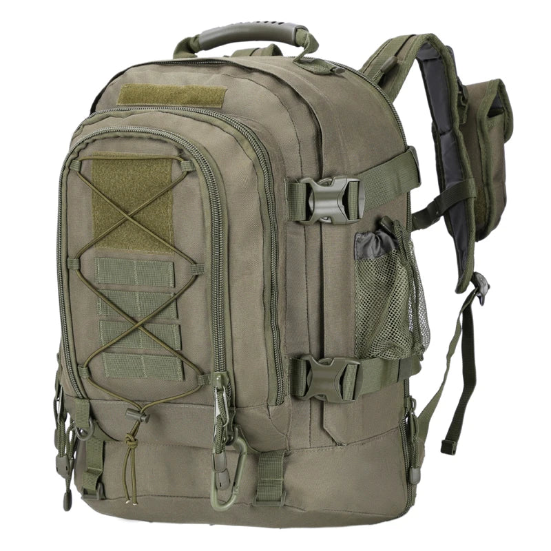 LQARMY 60L Male Travel Tactical backpack  Hiking Camping backpack Expandable Army Backpacks Molle  3 Day Assault Pack Rucksacks