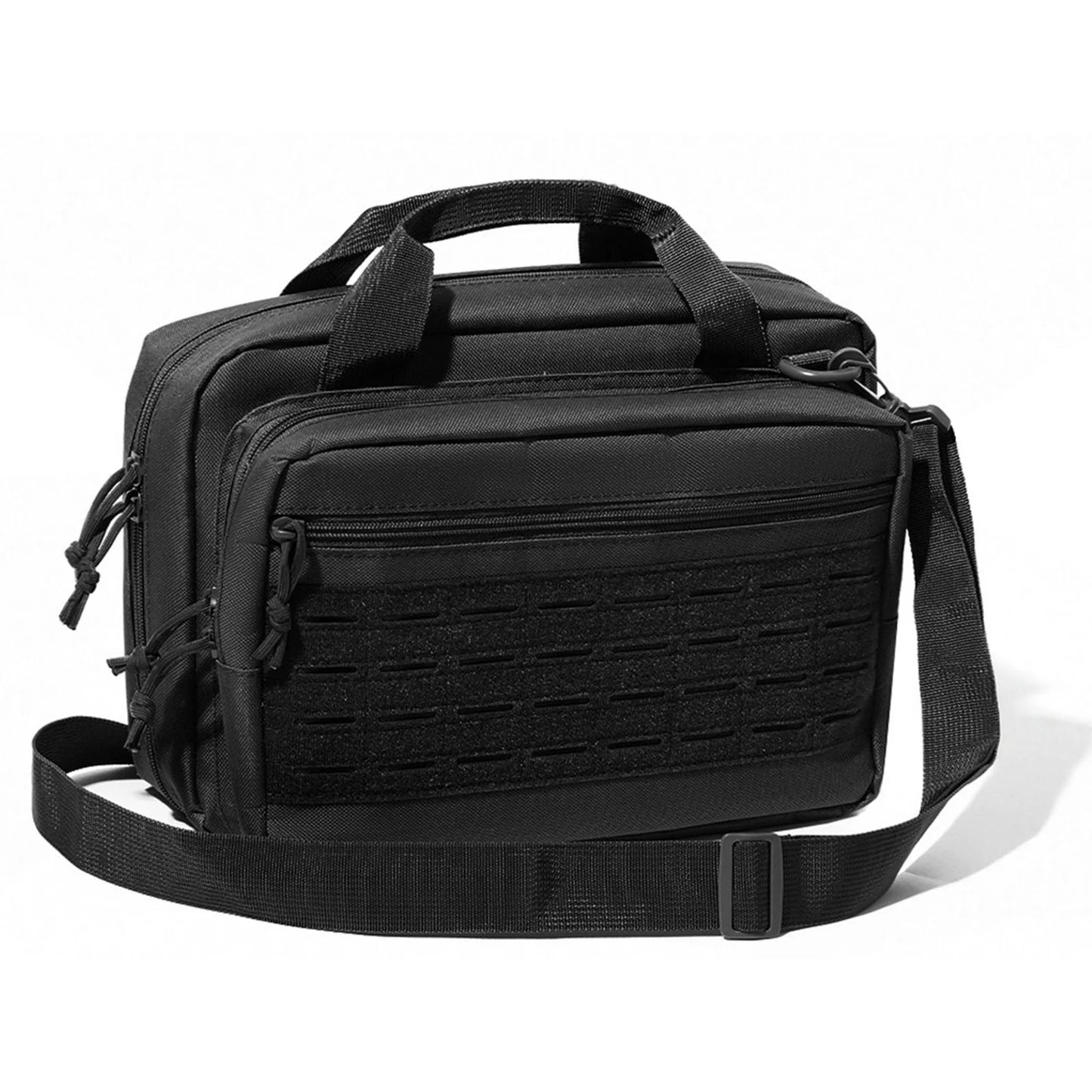 Tactical Handgun Case Bag Firearm Shooting Case Multiple Pockets with Lockable Compartment for Shooting Range Outdoor Hunting