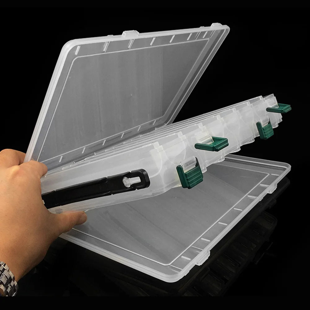 14 Grid Fishing Lure Box Large Capacity Double Sided Fishing Storage Case Portable Multifunctional for Fish Hook Lure Fake Bait
