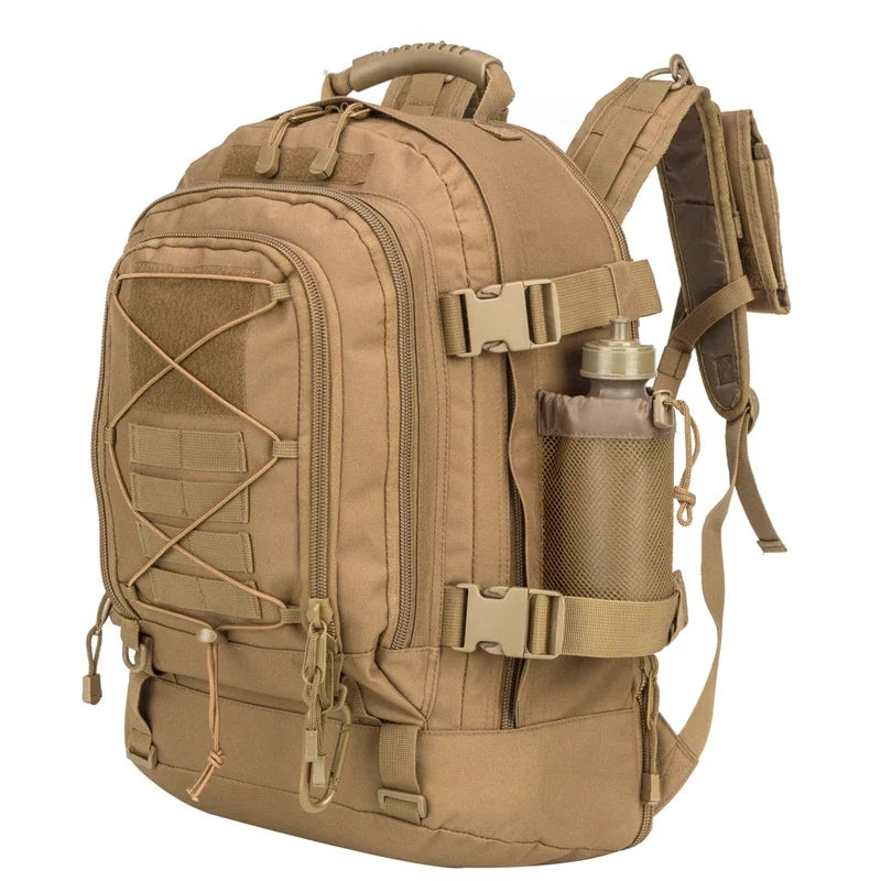 LQARMY 60L Male Travel Tactical backpack  Hiking Camping backpack Expandable Army Backpacks Molle  3 Day Assault Pack Rucksacks