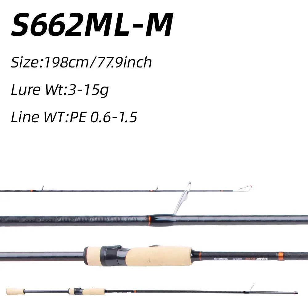 FISHINGFANS KUAISHA ML M MH AA CORK HANDLE 4 AXIS TORAY CROSS CARBON SPINNING CASTING SEA BOAT BASS CRAPPIE FISHING ROD