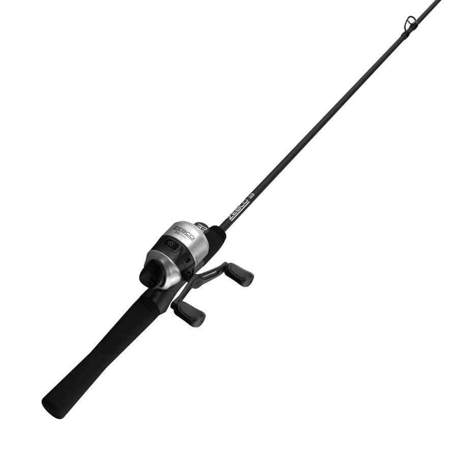 33 Micro Spincast Reel and Fishing Rod Combo 5-Foot 2-Piece Durable Fiberglass Fishing Pole Size 10 Reel QuickSet Anti-Reverse
