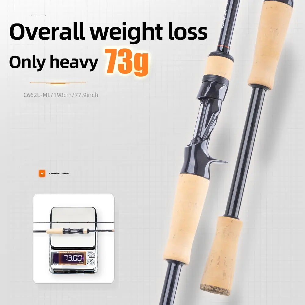 FISHINGFANS KUAISHA ML M MH AA CORK HANDLE 4 AXIS TORAY CROSS CARBON SPINNING CASTING SEA BOAT BASS CRAPPIE FISHING ROD